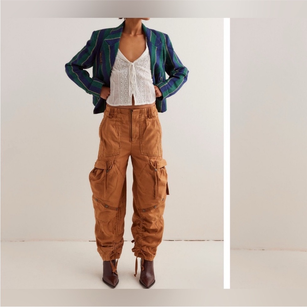 NWT-Free People We The Free Everglades Utility Pants- Brown Sugar-Small